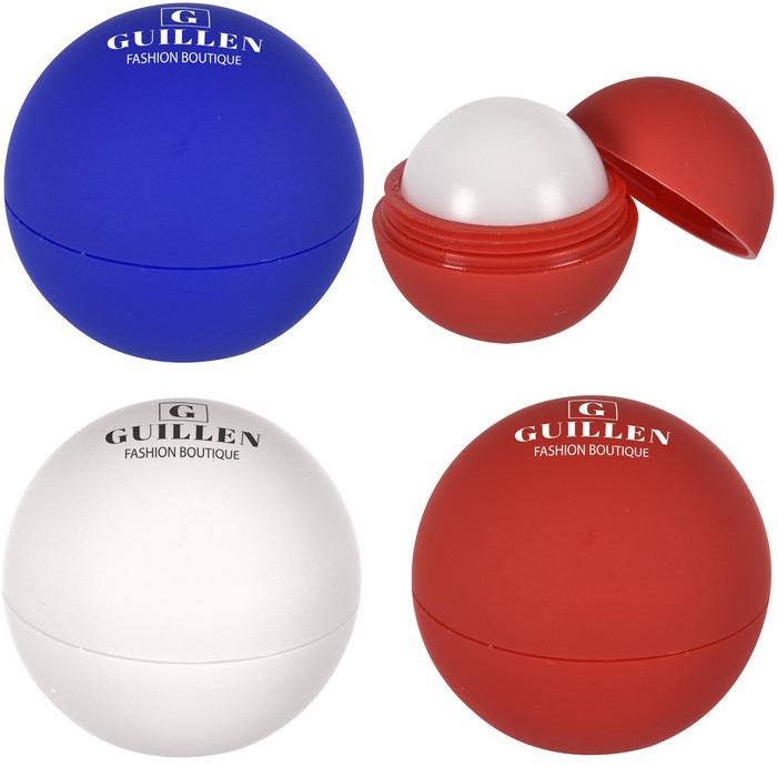 JH9284 Rubberized Lip Moisturizer Ball With Cus...